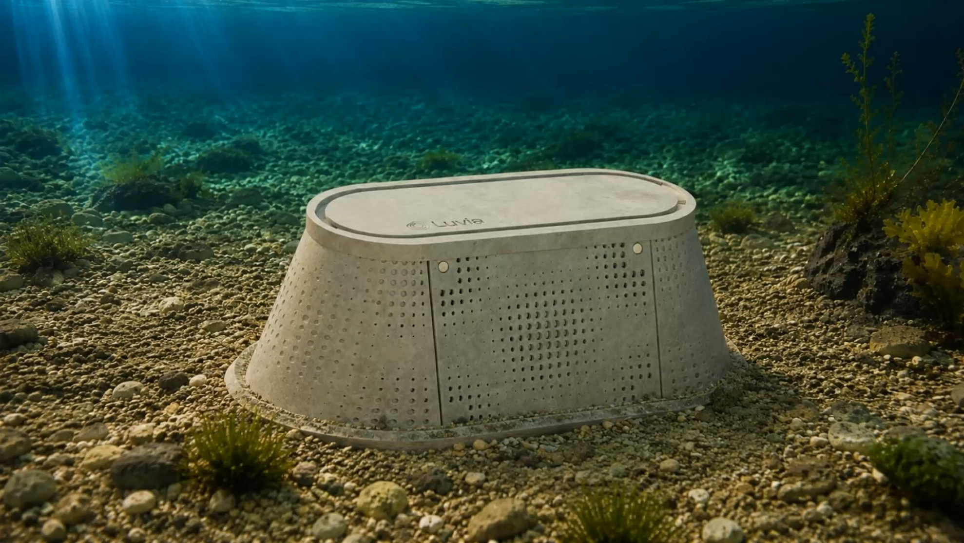 Stazione Shell sommersa su fondale lacustre